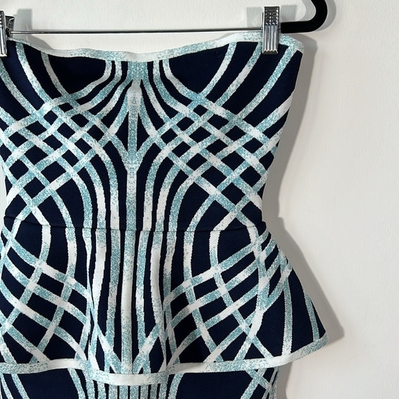 Herve Leger Blue Cocktail Dress Sz S - Picture 5 of 12